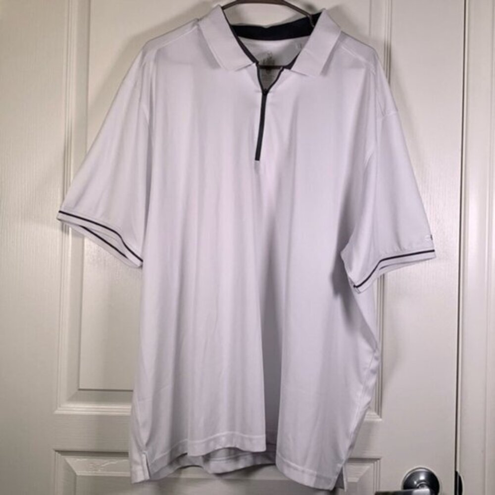 Cutter & Buck White CBUK Performance Golf Polo Shirt Size XXXL EUC #2786